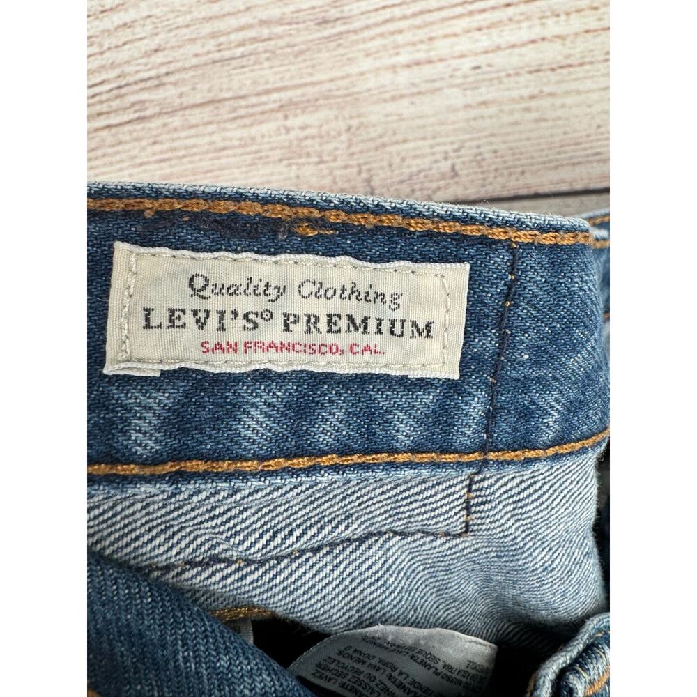 Levi's Premium 501 Moto Crop Straight Jeans Women's 26x28 Blue/Gray/Tan - Picture 9 of 15